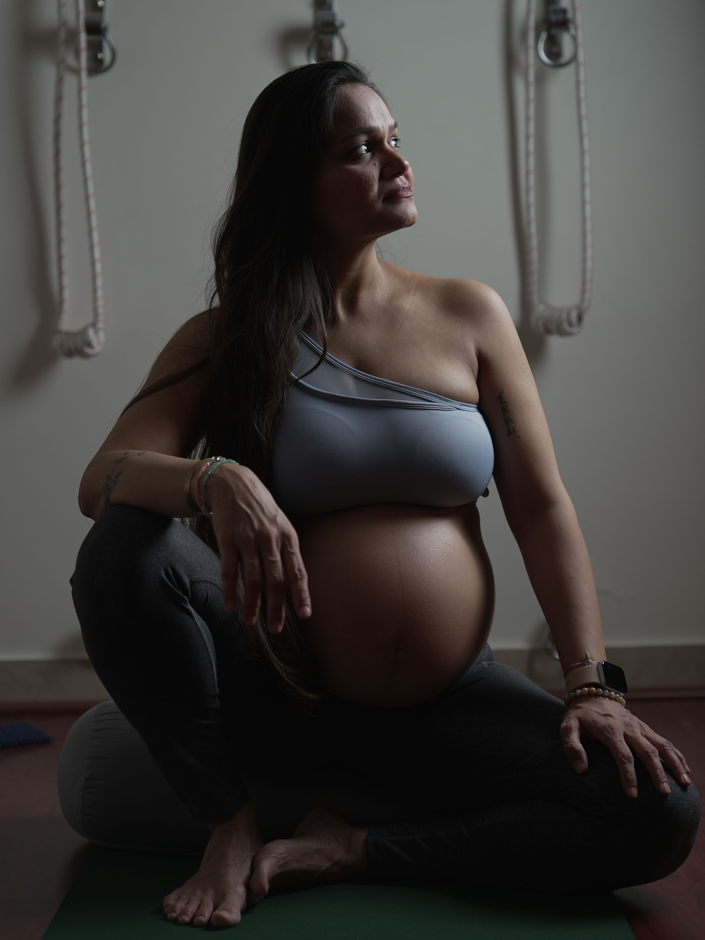 A photo shoot I did to document my prenatal fitness.