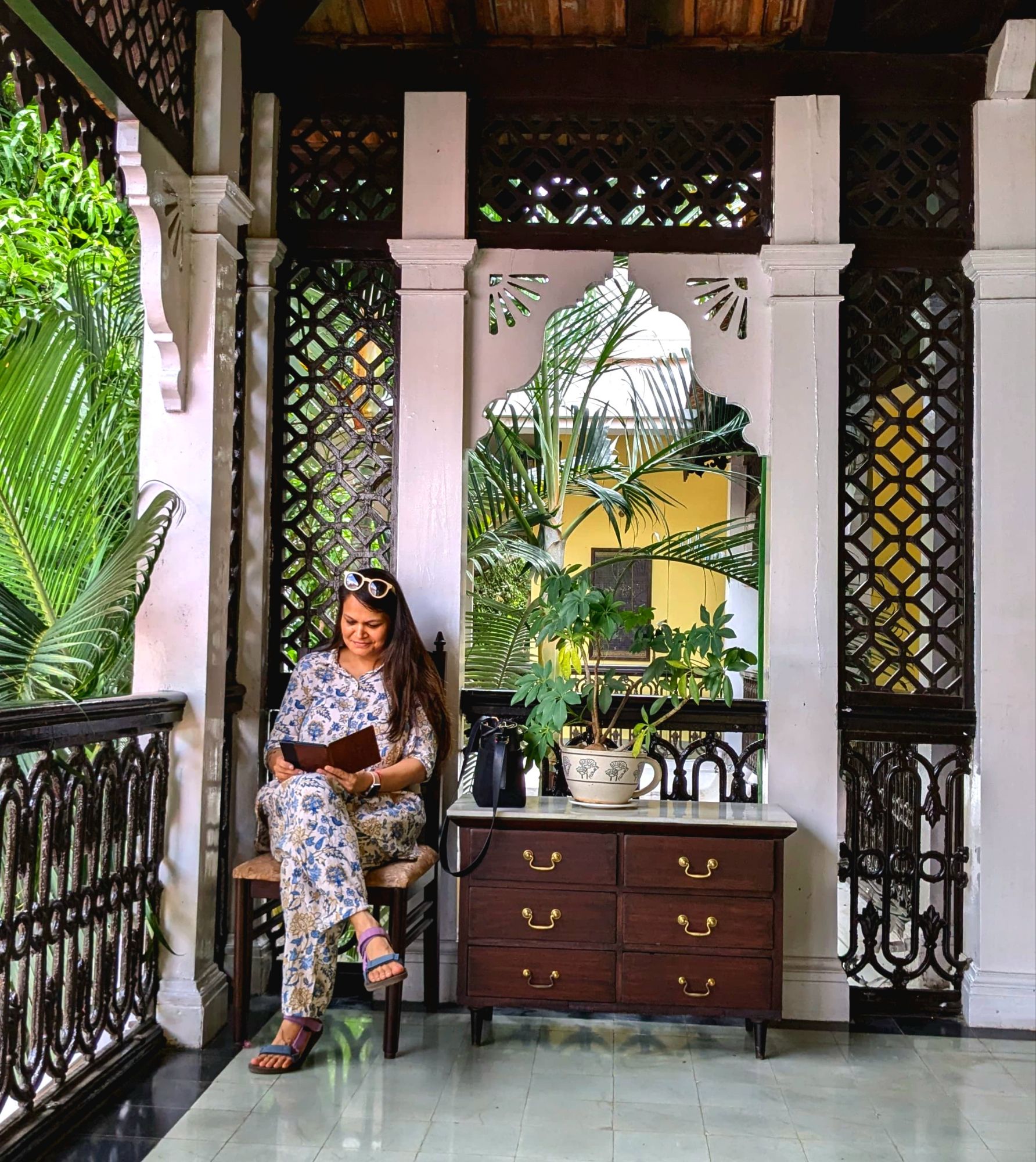 The Metropole Hotel in Mysore has interesting nooks that make for great reading corners.