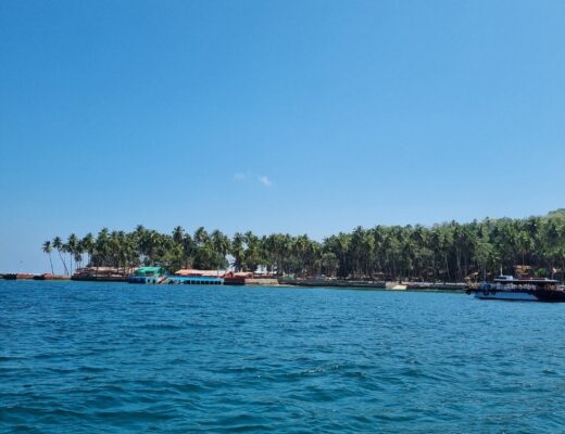 Ross Island from the 15 minute ferry from Port Blair.