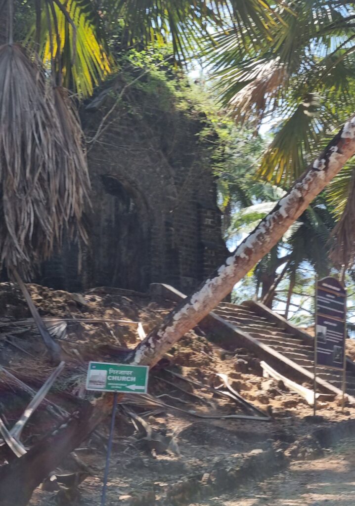 Ruins of the church at Ross Island.